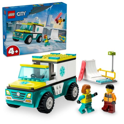 LEGO® - 60403 - City Great Vehicles Mentőautó és snowboardos   