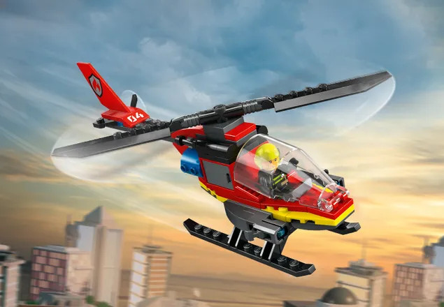LEGO 60411 City Fire Tűzoltó mentőhelikopter – alternatív kép 4