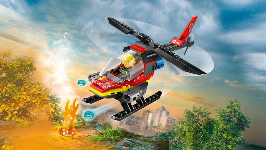 LEGO 60411 City Fire Tűzoltó mentőhelikopter – alternatív kép 5