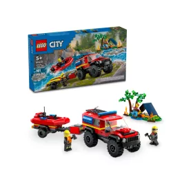 LEGO 60412 City Fire 4x4 Tűzoltóautó mentőcsónakkal