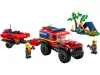 LEGO 60412 City Fire 4x4 Tűzoltóautó mentőcsónakkal