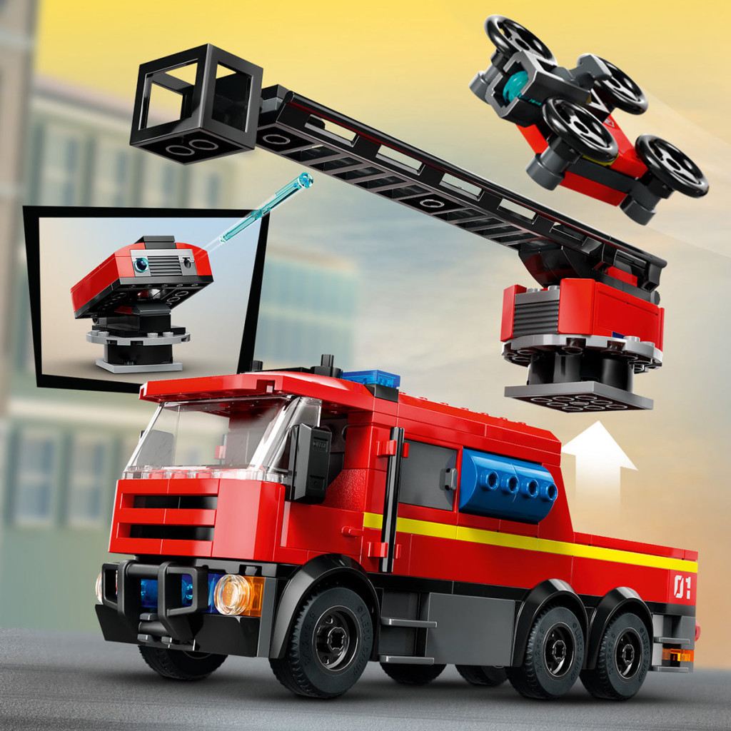 LEGO 60414 City Fire Tűzoltóállomás és tűzoltóautó – alternatív kép 2
