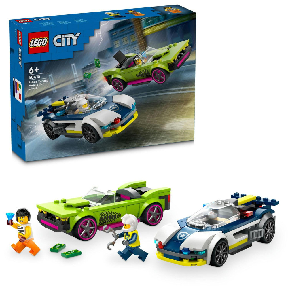 LEGO 60415 City Police Rendőrautó és sportkocsi hajsza – fő nézet