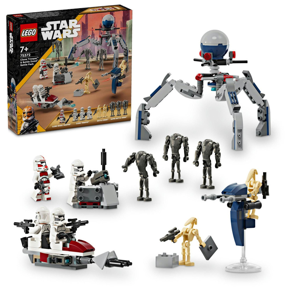 LEGO 75372 Star Wars Klónkatona és harci droid – harci csomag – fő nézet