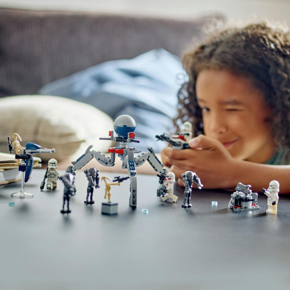 LEGO 75372 Star Wars Klónkatona és harci droid – harci csomag – alternatív kép 2