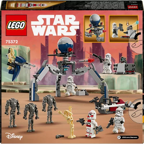 LEGO 75372 Star Wars Klónkatona és harci droid – harci csomag