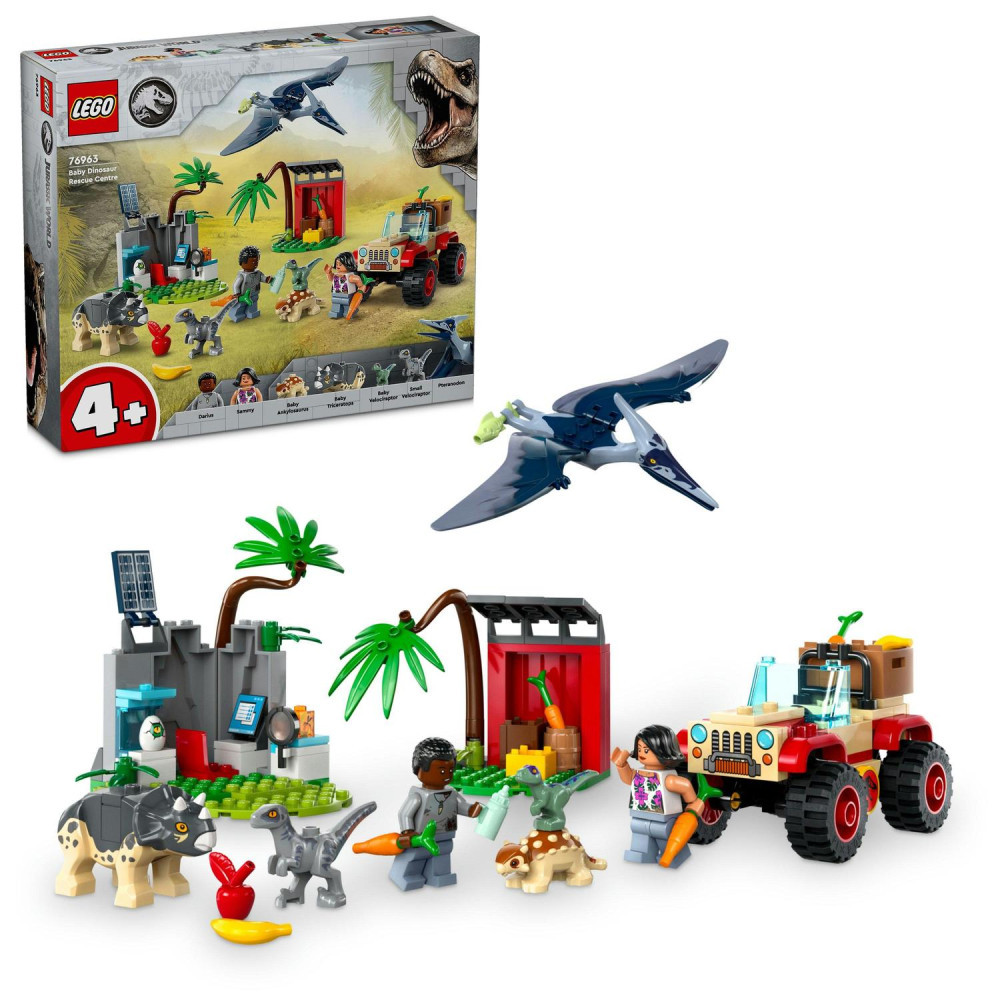 LEGO 76963 Jurassic World Kis dínók mentőközpont – fő nézet