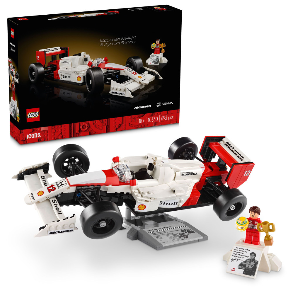 LEGO 10330 Icons McLaren MP4/4 és Ayrton Senna – fő nézet