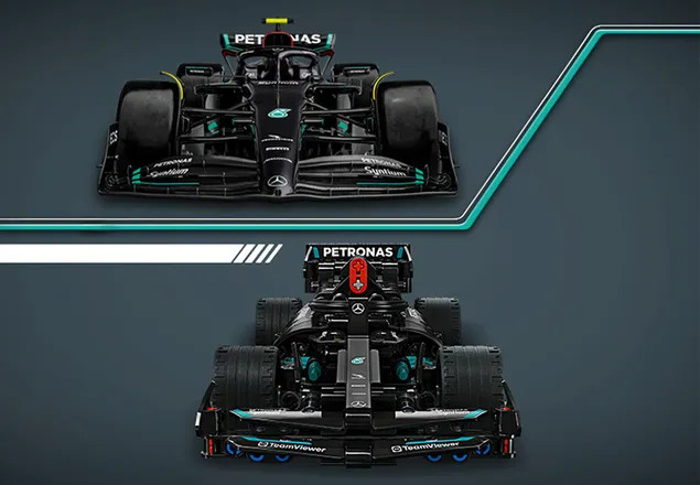 LEGO Technic Mercedes-AMG F1 W14 E Performance visszahúzós autó alternatív kép 2