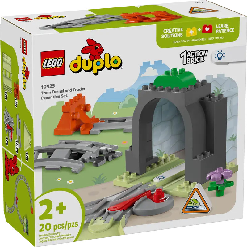 LEGO 10425 DUPLO Town Vonatalagút és sínek kiegészítő szett – fő nézet