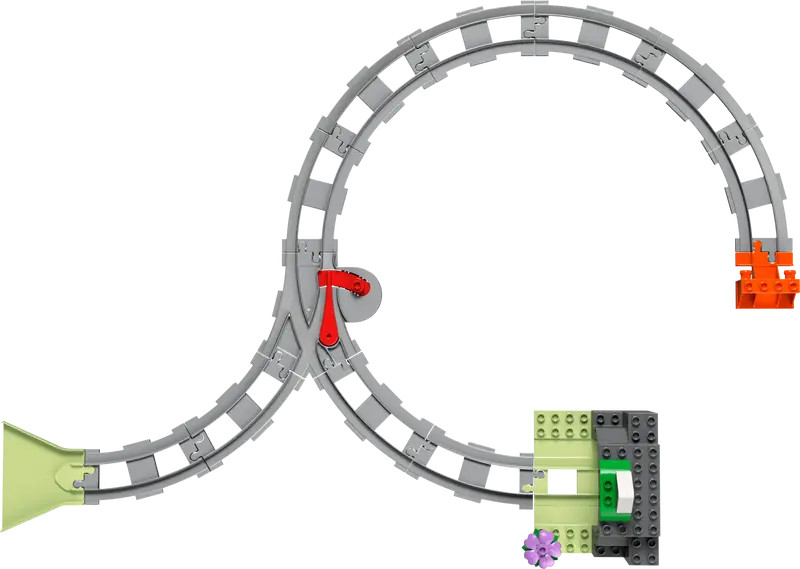 LEGO 10425 DUPLO Town Vonatalagút és sínek kiegészítő szett – alternatív kép 1