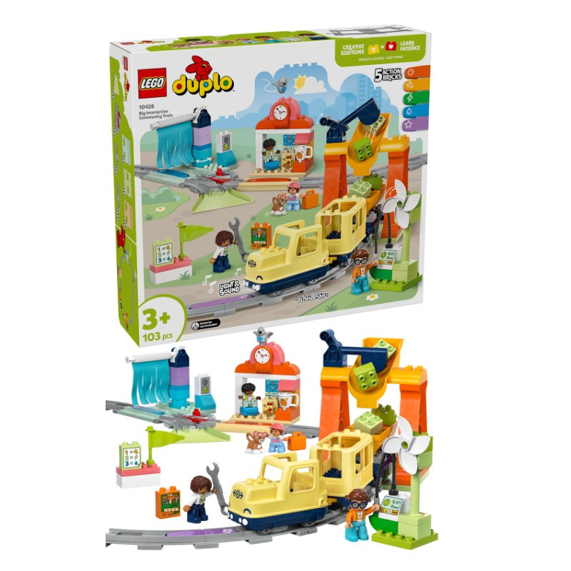 LEGO 10428 DUPLO Town Nagy interaktív vonat – fő nézet