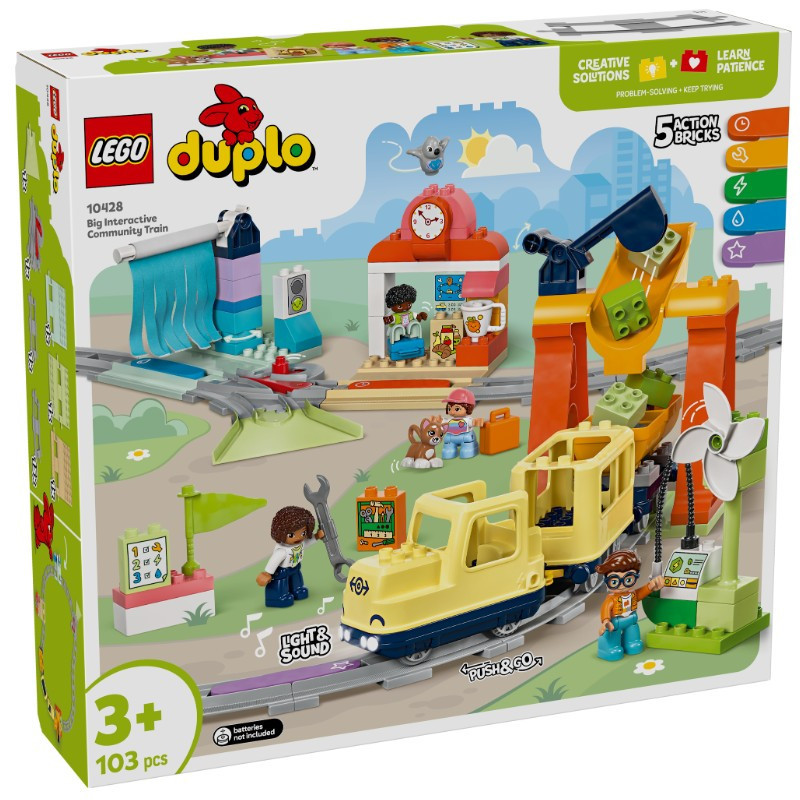 LEGO 10428 DUPLO Town Nagy interaktív vonat – alternatív kép 1