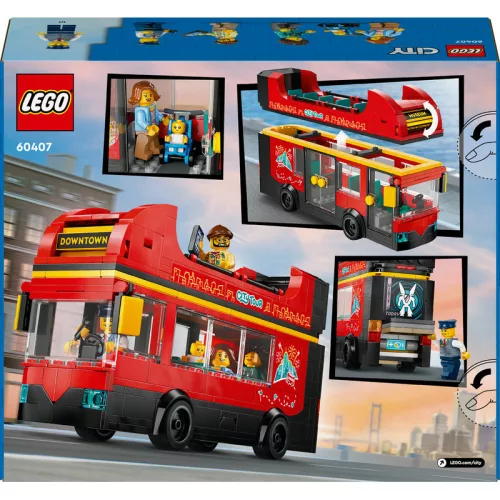 LEGO 60407 City Piros emeletes turistabusz