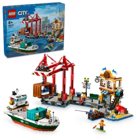   LEGO 60422 City Tengerparti kikötő teherszállító hajóval