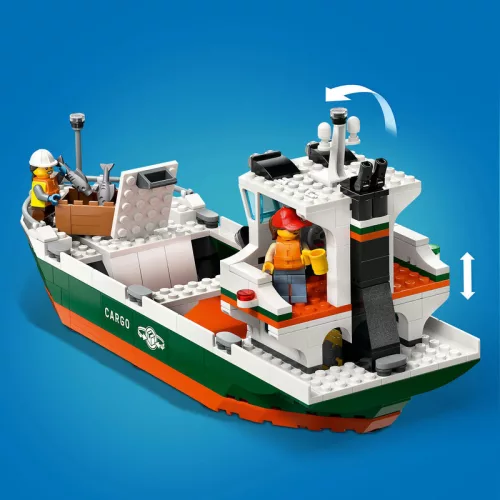 LEGO 60422 City Tengerparti kikötő teherszállító hajóval