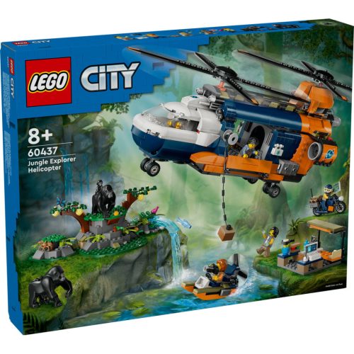 LEGO City 60437 Dzsungelkutató helikopter a bázison