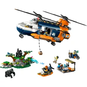 LEGO 60437 City Dzsungelkutató helikopter a bázison