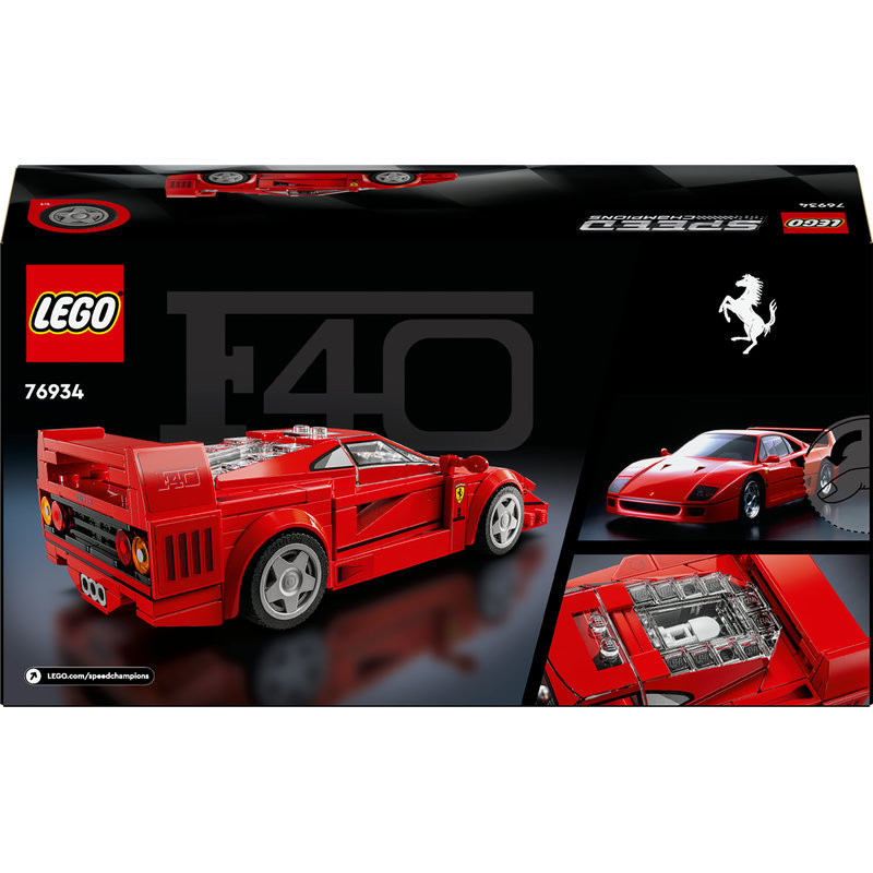 LEGO 76934 Speed Champions Ferrari F40 sportautó – alternatív kép 1