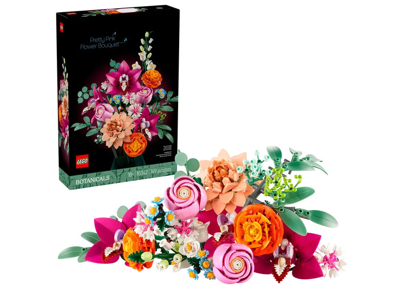 LEGO 10342 Botanicals Rózsaszín virágcsokor – alternatív kép 2