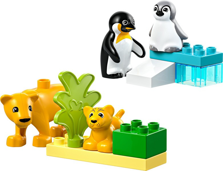 LEGO 10442 DUPLO Town Állatcsaládok a vadvilágban: pingvinek és oroszlánok – alternatív kép 2