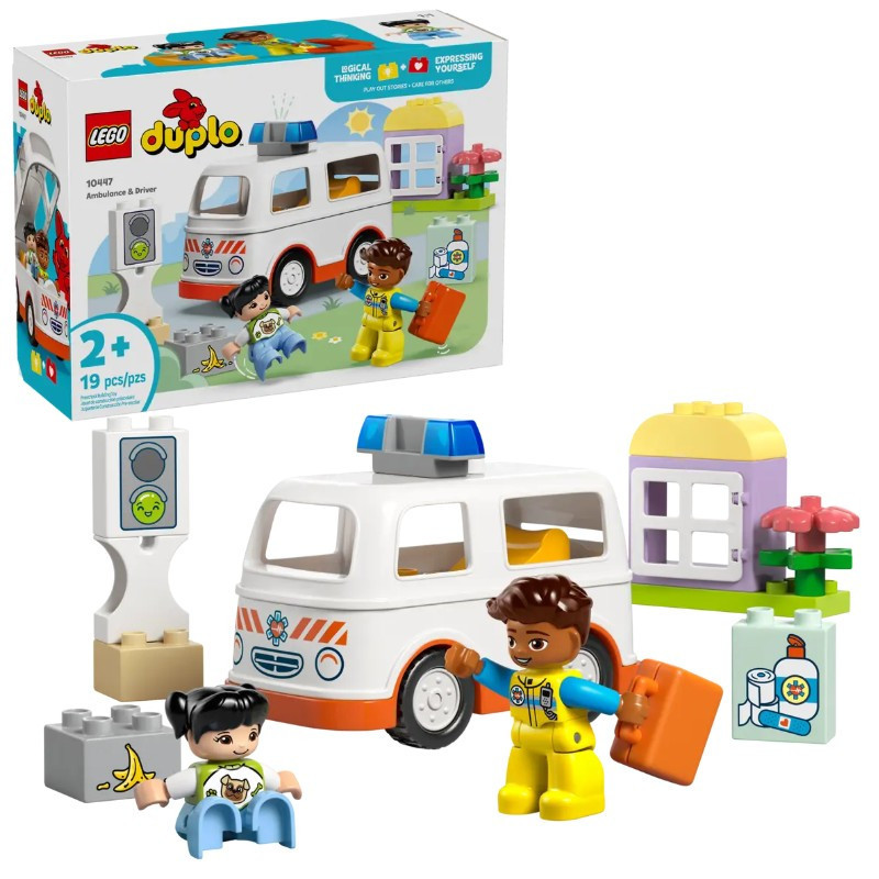 LEGO 10447 DUPLO Town Mentőautó és mentősofőr – fő nézet