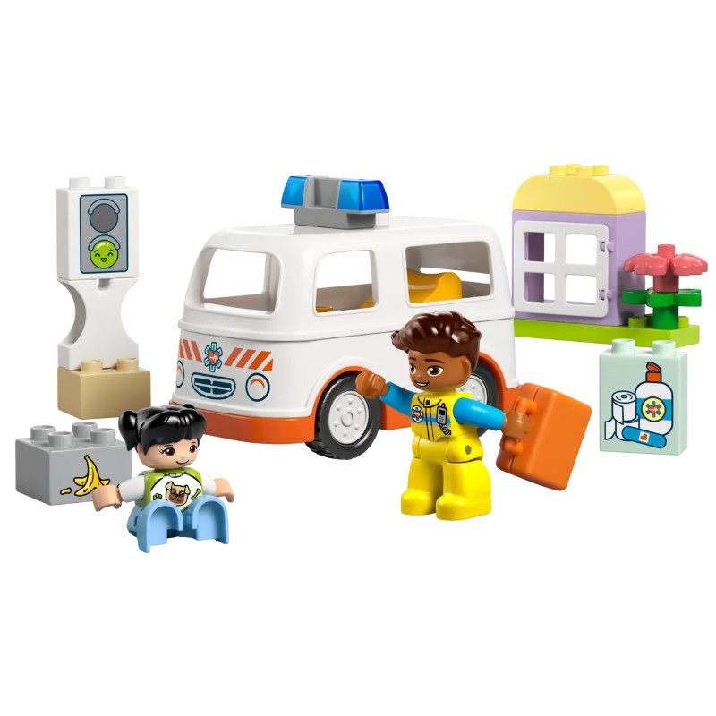 LEGO 10447 DUPLO Town Mentőautó és mentősofőr – alternatív kép 1