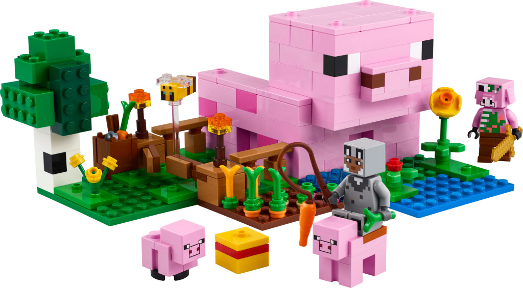 LEGO 21268 Minecraft A kismalac háza – fő nézet