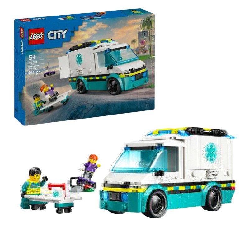LEGO 60451 City Sürgősségi mentőautó – fő nézet