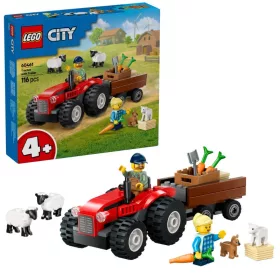 LEGO 60461 City Piros traktor, utánfutó és juhok