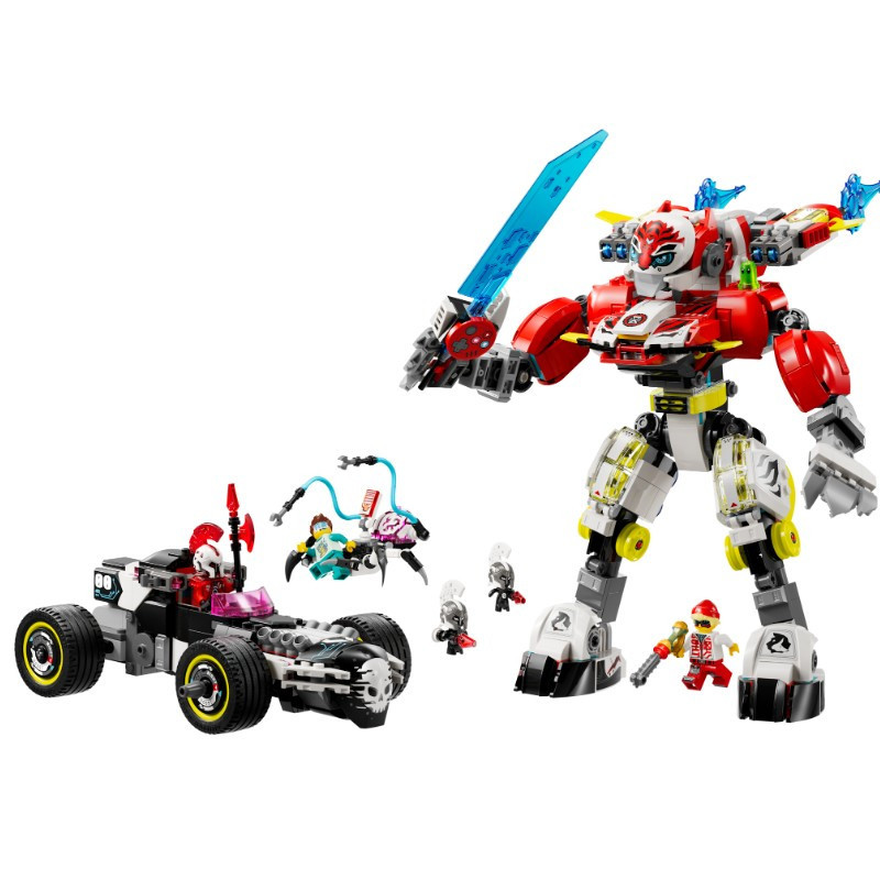 LEGO 71497 Dreamzzz Cooper tigrisrobotja és Zero Hot Rod – alternatív kép 2
