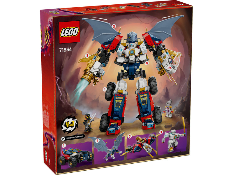 LEGO 71834 Ninjago Zane kombinálható ultra robotja – alternatív kép 2