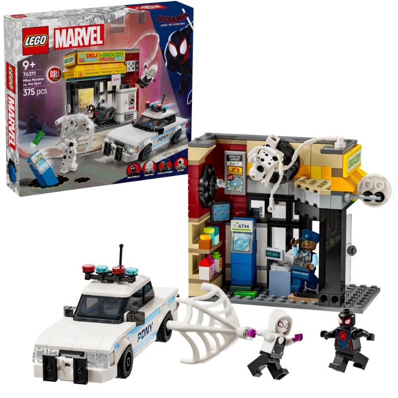 LEGO 76311 Super Heroes Marvel Pókverzum: Miles Morales vs. Folt – fő nézet