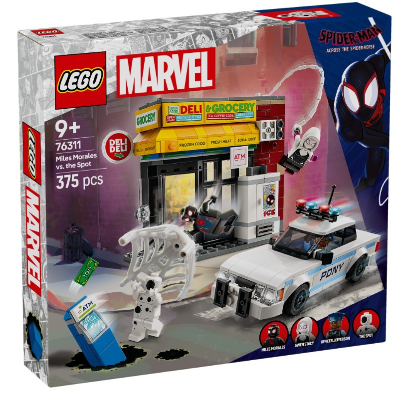 LEGO 76311 Super Heroes Marvel Pókverzum: Miles Morales vs. Folt – alternatív kép 1