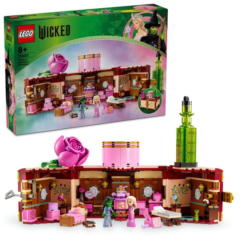 LEGO 75683 Wicked Glinda és Elphaba kollégiumi szobája – fő nézet