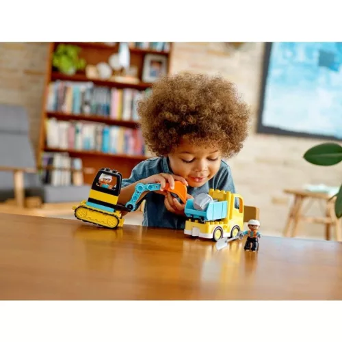 LEGO 10931 DUPLO Town Teherautó és lánctalpas exkavátor