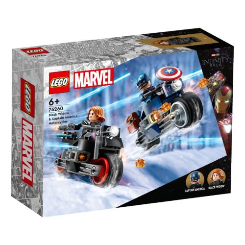 LEGO® - 76260 - Super Heroes Fekete Özvegy és Amerika Kapitány motorkerékpárok  