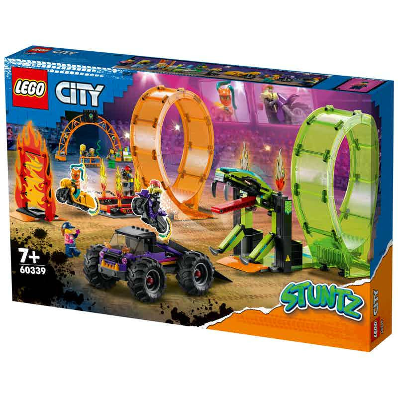 LEGO 60339 City Stuntz Kaszkadőr aréna dupla hurokkal – fő nézet