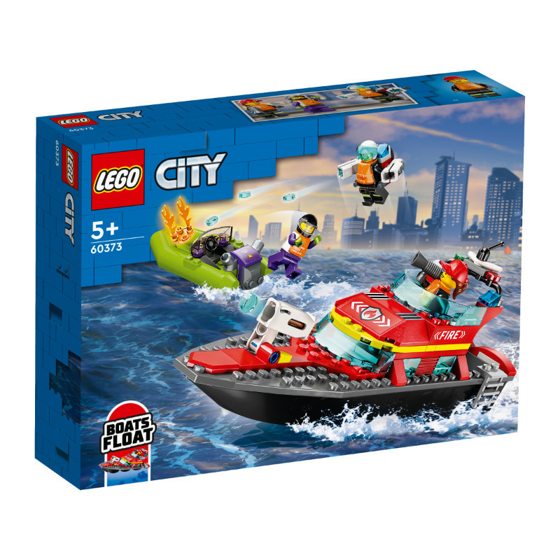 LEGO 60373 City Tűzoltóhajó – fő nézet