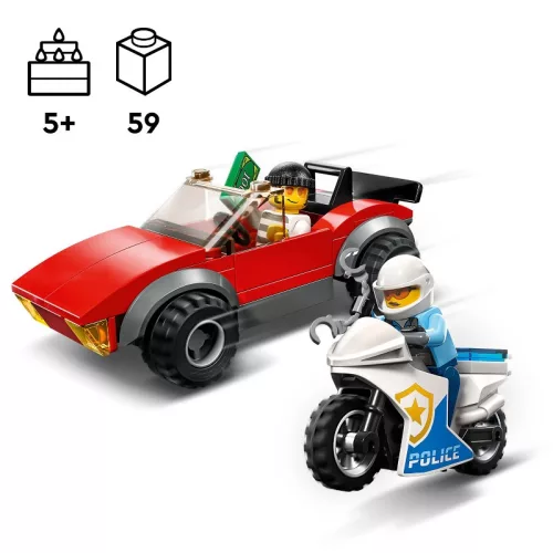 LEGO 60392 City Rendőrségi motoros autós üldözés