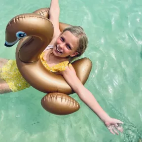   Swim Essentials gyerek úszógumi hátul nyitott 56 cm - Gold Swan
