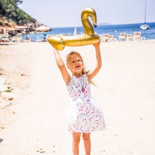 Swim Essentials gyerek úszógumi hátul nyitott 56 cm - Gold Swan – alternatív kép 3