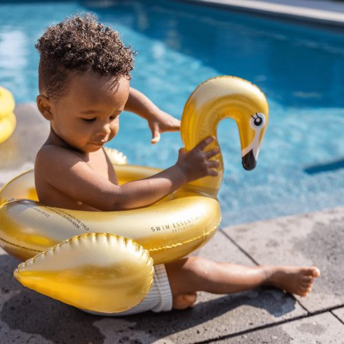 Swim Essentials gyerek úszógumi hátul nyitott 56 cm - Gold Swan – alternatív kép 5