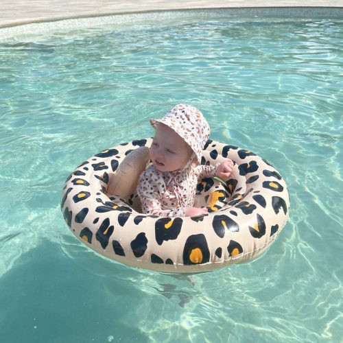 Swim Essentials baba úszógumi - Beige Leopard – alternatív kép 1