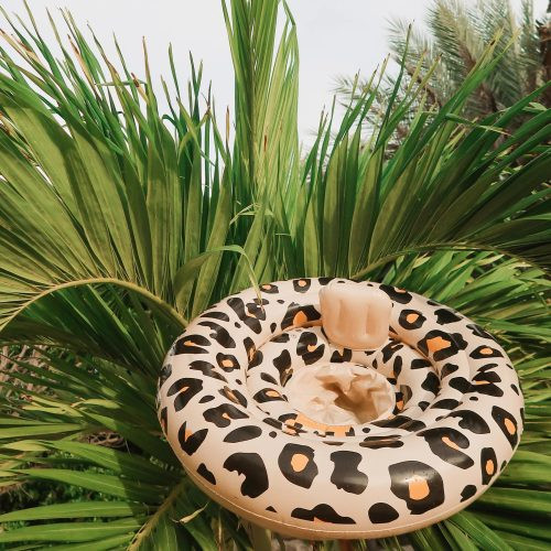 Swim Essentials baba úszógumi - Beige Leopard – alternatív kép 2