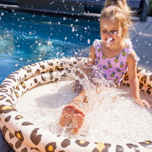 Swim Essentials gyerek medence 100 cm - Beige Leopard – alternatív kép 1