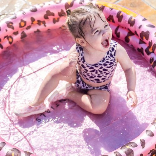 Swim Essentials gyerek medence 100 cm - Rose Gold Leopard – alternatív kép 1