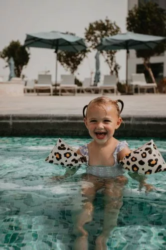 Swim Essentials karúszó 0-2 év - Beige Leopard