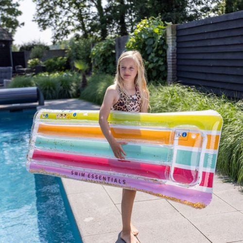 Swim Essentials felfújható matrac Luxe - Rainbow with Glitter – alternatív kép 1