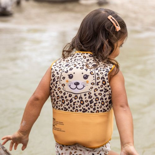 Swim Essentials úszómellény 4-6 év - Beige Leopard – alternatív kép 1